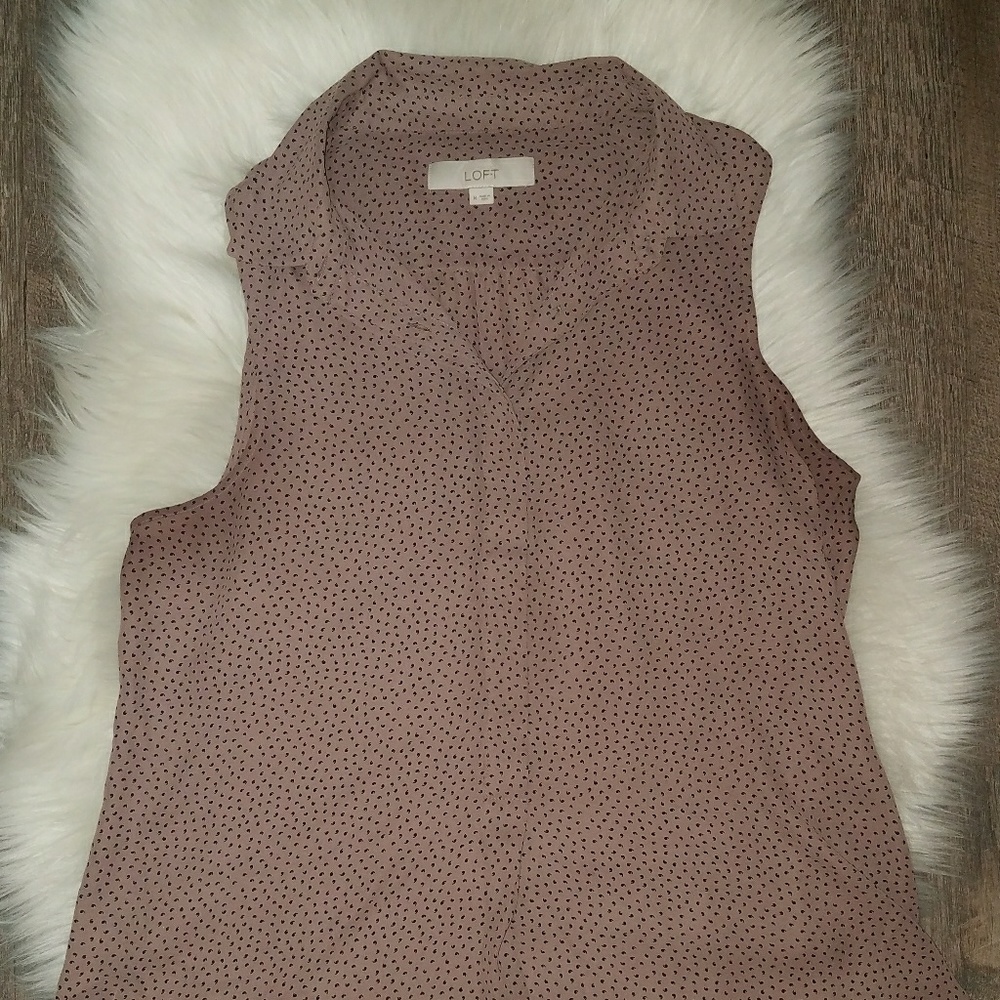 Super Cute Muave Apostrophe Button Up by Loft